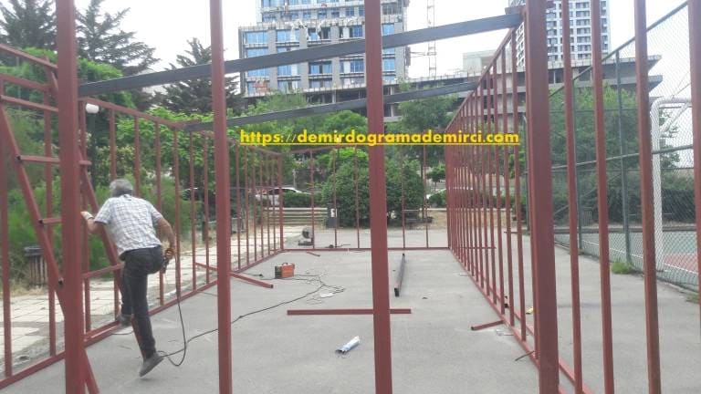 Beykoz ilçesinde yapılan demir platform